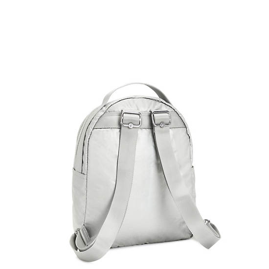 Kipling Kae Classic Metallic Rygsække Sølv | DK 1587VR